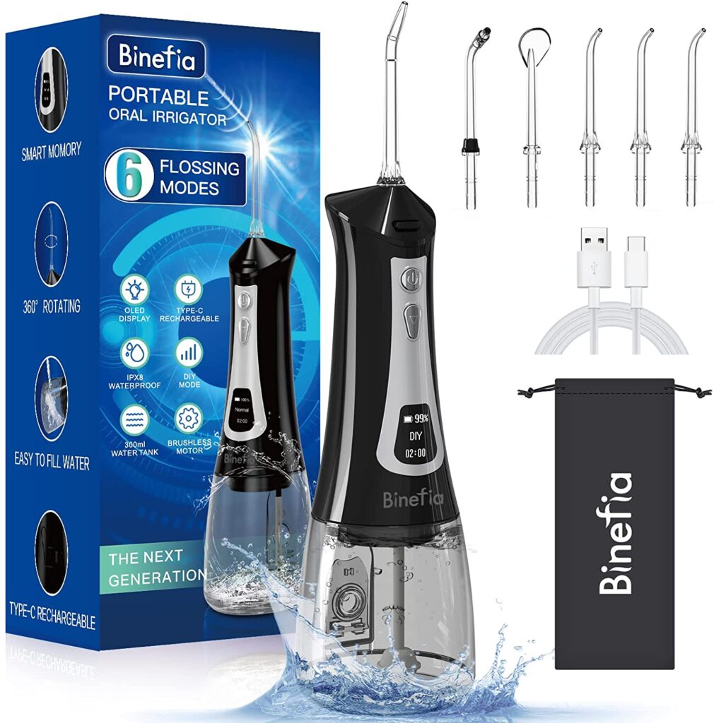 Binefia cordless water flosser